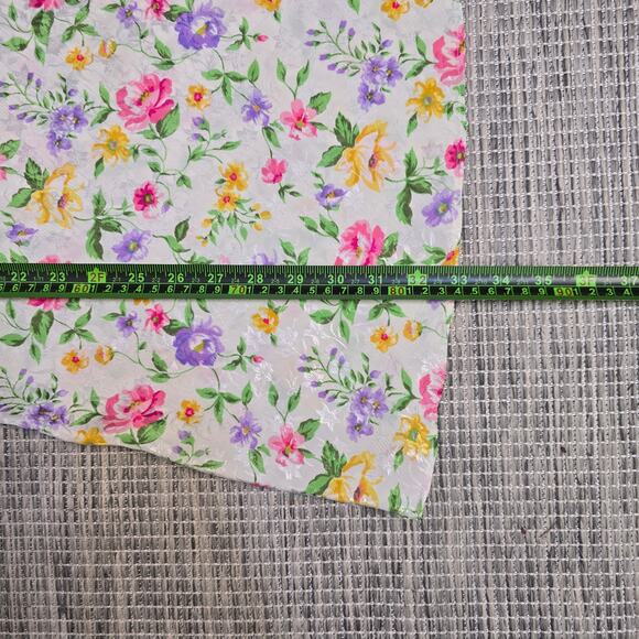 VTG CACIQUE Slip Dress Medium White Floral Boho Coquette Fairy Whimsy Cottage - Picture 8 of 10